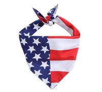 Mobestech Festival Pet Dog Bandana with American Flag Design, Polyester Material, Practical and Beautiful Scarf for Independence Day Party, Suitable for Dogs and Medium to Large Cats