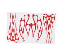 Mobestech Flame Fire Tribal Motorcycle Decals Red Retro Reflective Self Adhesive Stickers for Gas Tank Helmet Bike Custom Styling Easy Application Durable Design