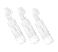 Mobestech Foaming Bottle with Brush Head 150ml 3pcs Set Multi-function Empty Pump Dispenser for Travel Household and Personal Care