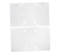 Mobestech Fresnel Lens Magnifier 2 Pcs Acrylic High Transmission Rectangular Flat Sheet Full Page Magnifier for Projector Optical Experiment Reading 5.5 x 3.5 Inches