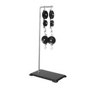 Mobestech Galvanized Steel Pulley System with Stable Reinforced Base for Physics Experiments Easy Setup Pulley Blocks with Holder for School Science Projects