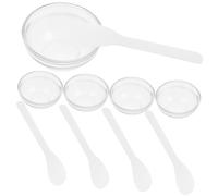 Mobestech Glass Facial Mask Mixing Bowl Set 10pcs Thickened Small Diy Beauty Salon Essential Oil Holder with White Mixing Sticks for Home Spa Use
