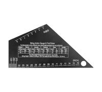 Mobestech Guitar String Action Gauge Luthier Tool Black Triangular Fret Rocker Precision Measuring Ruler for Electric and Acoustic Guitar String Height Adjustment