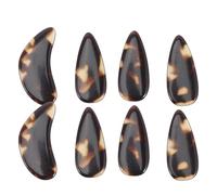 Mobestech Guzheng Ergonomic Design Finger Nails Fingertip Protectors 8pcs Plastic Tips with Smooth round Shape to Protect Fingertips during Instrument Practice for Adults and Beginners