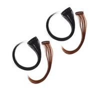 Mobestech Hair Bangs Wig Extensions Fashionable Realistic Style Comfortable Touch 4pcs with High Temperature Silk Material Women Suitable for Daily Wear and Party