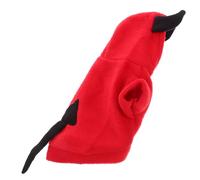 Mobestech Halloween Pet Devil Costume for Dogs Puppy Plush Three-dimensional Devil Shape Easy to Put on Comfortable Warm Clothes for Special Occasion and Jogging