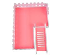 Mobestech Hamster Cage Platform for Small Pets Climbing and Playing Safe Exercise Station for Dwarf Hamsters and Guinea Pigs Pink Platform for Cage Accessory and Activity