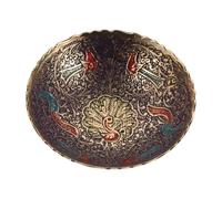 Mobestech Handcrafted Metal Buddhist Offering Plate Tribute Fruit Tray Temple Serving Bowl with Unique Spiritual Patterns for Home Worship and Meditation