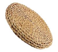 Mobestech Handmade Japanese Style Woven Floor Cushion Natural Straw Meditation Seat Pad for Yoga Room Living Bedroom Dining Home Decor