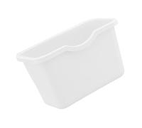 Mobestech Hanging Plastic Wastebasket White Multifunctional Kitchen Cabinet Trash Can Space-saving Garbage Bin for Deskside Recycling and Small Item Storage
