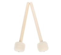 Mobestech Head Drum Mallets with Firm and Stable Wood Handles 2pcs Wool Felt for Strong Striking Feeling Big Drum Hammer Sticks for Percussion Use in Music Performance