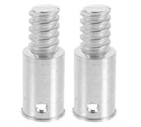Mobestech Heavy Duty Metal Threaded Broom Handle Tips 2Pcs Screw End Replacement for Mop and Brush Commercial and Home Use