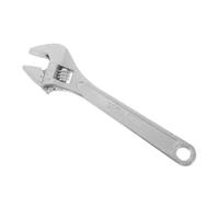 Mobestech Inch Wide Jaw Adjustable Wrench for Industrial Workshop Use | High-carbon Steel, Extra Wide Mouth and Angled Guide Slot, Silver Finish for Cabinet and Pipe Fittings