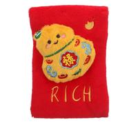 Mobestech Interactive Plush Dog Shaped a Lucky Red Packet for Treat Dispensing and Enrichment, Easy to Clean Puzzle for Small and Medium Dogs, for Chinese New Year Celebration