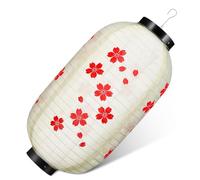 Mobestech Japanese Lantern Silk Material Cherry Blossoms Design for Party Decoration and Outdoors Hanging Decorative Effects