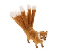 Mobestech Kitsune Fox Plush Toy Realistic Stuffed Animal Faux Miniature Figurine for Home Decor Decoration Cute Fox Ornament for Office