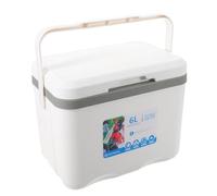 Mobestech Large Capacity Cooler 6l Portable Cooler Box with Handle Insulated Camping Thermal Food Box for Picnics and Outdoor Activities Car-compatible White Pp
