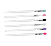 Mobestech Large Sequin Silicone Eyeshadow Brush 6Pcs Reusable Eye Shadow Application Tool for Professional Use and Portable Travel