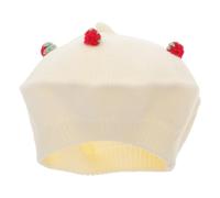 Mobestech Lightweight Strawberry Beret Hat for Cute Fruit Themed Party Accessory Cozy Crochet Bucket Cap for Cosplay and Everyday Wear for Parties and Travel
