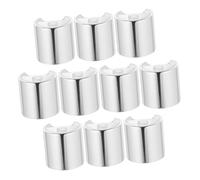 Mobestech Lotion Bottle Lid Pump Cap 24mm Pressing Cover 10pcs Silver White Replacement for Cosmetic Facial Body Lotion Bottles Suitable for Shampoo and Shower Gel Containers