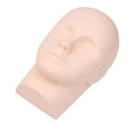 Mobestech Makeup Mannequin Head Model for Lash Extension Practice, Skin Tone Cosmetology Training Mannequin Head for Eyelash Artists and Beauty Students