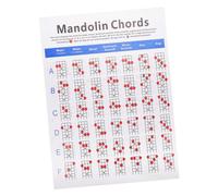 Mobestech Mandolin Practical Musical Instrument Accessory and Players Chord Chart on Coated Paper Lightweight Mandolin Fretboard Notes Poster
