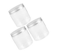 Mobestech Mason Jar Small 250ml 3pcs Set with Jam Containers, Leak Food Container with Silver Aluminium Lids, Multi-functional Storage Jars for Honey, Syrup and Kitchen Organisation