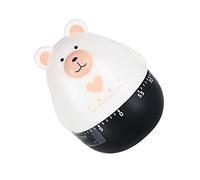 Mobestech Mechanical Bear Shape Kitchen Timer Cute Cartoon Design Easy Use Loud Alarm for Cooking Baking Management Suitable for Seniors and Home Kitchen
