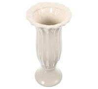 Mobestech Memorial Vases for Graves Ceramic Planter with Roman Column Design Weather-Resistant Grave Flower Pots Decorative Cemetery Flower Vase for Outdoor Graveyard Adornment