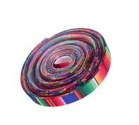 Mobestech Mexican Serape Ribbon and Sewing Supplies, Soft Polyester Material 1 Roll with Vibrant Mexican-Inspired Patterns and Cinco De Mayo for Wrapping Party Decorations for Weddings