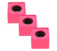 Mobestech microphone cube logo, microphone box cube, 3pcs Portable Pink Plastic Mic Logo Holder, Square Cube Shaped, Universal Fit, Reusable for TV Station Interview Use by Hosts and