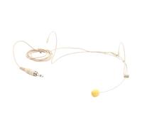 Mobestech Microphone Versatile Compatibility and Earset Beige with Comfortable Earhook Design Wired Headset with Copper and Pvc Materials, over Ear Single for Presentations and Singing
