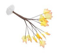 Mobestech Mini Artificial Maple Leaf Tree 13cm Fall Mini Decor Tree for Model Train Scenery Autumn Thanksgiving Halloween Indoor Seasonal Decorations
