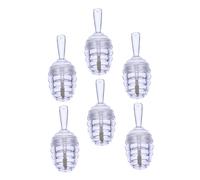 Mobestech Mini Beehive Lip Gloss Tubes 6pcs 8ml Empty Refillable Lip Honey Tubes Diy Cosmetic Containers for Travel and Makeup Kit