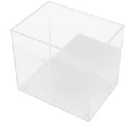 Mobestech Mini Betta Aquarium Tank Plastic Desktop Fish Bowl Open Top Square Aquarium for Betta Fish Goldfish and Turtles Medium Size for Home and Office