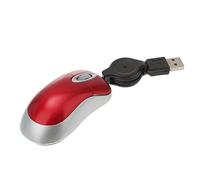 Mobestech Mini Compact Optical Mouse with Retractable Cord, Plug and Play