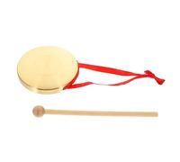 Mobestech Mini Copper Gong Hand Percussion Instrument Clear Loud Sound for Company Openings Parties Basketball Games Creative Traditional Music for Festive Atmosphere