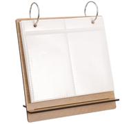 Mobestech Mini Nail Art Stickers Album Photo Frame Display Stand 3-Inch Peach Wood Nail Sticker Holder for Desktop and Photo Display Album and Personal Use