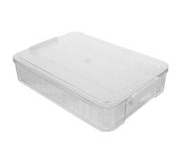 Mobestech Mini Plastic Bead Organizer Box with Hinged Lid and Colourful Stickers, Lightweight Multipurpose Storage Container for DIY Nail Art Beads and Small Craft Supplies in Tight Living
