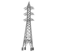 Mobestech Miniature Transmission Tower Model Plastic Electric Power Line Accessory for Railroad Scenery DIY Sand Table Diorama