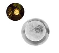 Mobestech Moon Crystal Ball Engraved Clear Planet Sphere Educational Glass Model for Home Office Decor for Astronomy Enthusiasts Physics Teachers