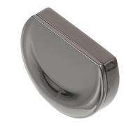 Mobestech Moon-Shaped Lip Balm Storage Jar 5ml Portable Zinc Alloy Cosmetic Balm Container with Sturdy Protection and Refined Metallic Finish for Travel and DIY Cosmetic Making Black