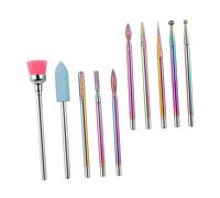 Mobestech Nail Drill Bits Manicure File Heads 10pcs Set Tungsten Steel Alloy Polishing Tools for Professional Nail Techs at Home