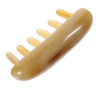 Mobestech Natural Horn Comb Hair Massager for The Elderly Ergonomic Design and Synthetic Material, Brown Scalp Care Tool to Relieve Stress and Promote Relaxation at Home