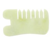 Mobestech Natural Jade Physical Therapy Tool Gua Sha Board Multi-Functional Smooth Texture Comb Shape for Spa Care and Beauty Massage Professional Therapist and Personal User