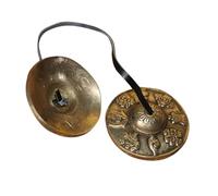 Mobestech Nepal Handmade Yoga Cymbal Bell Small Portable Meditation Percussion Instrument Pure Copper Tingsha Bells for Mindfulness and Sound Healing