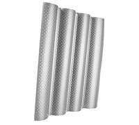Mobestech Nonstick Wave Baguette Baking Mold Tray Slot Silver Bread Stick Pan for Home Bakery Easy Clean French Bread Bakeware Practical Oven Tray for Artisan Loaves