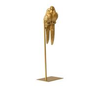 Mobestech Parrot Ornaments Chicken Fish Parrot Women Lovebirds Guinea Pig Garden Ornament Stands Budgie Birds Decor Artificial Parrots Birds Animal Parrot Desktop Adornment Golden Alloy
