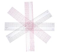 Mobestech Patchwork Ruler Set, 4 Pcs PVC Clothing Proofing Rulers for Pattern Creation and Quilting, Multiple Specifications for Designers and DIY Enthusiasts