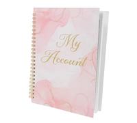 Mobestech Personal Checkbook Register Notebook Marble Red Financial Ledger Account Tracker for Balance Management and Expense Recording